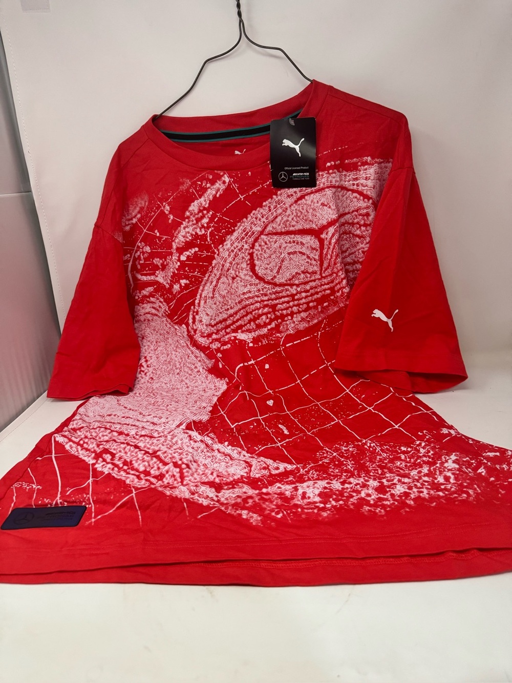 Puma  X Mercedes AMG Patrons formula one Red Tee with White Graphic SZ L NWT